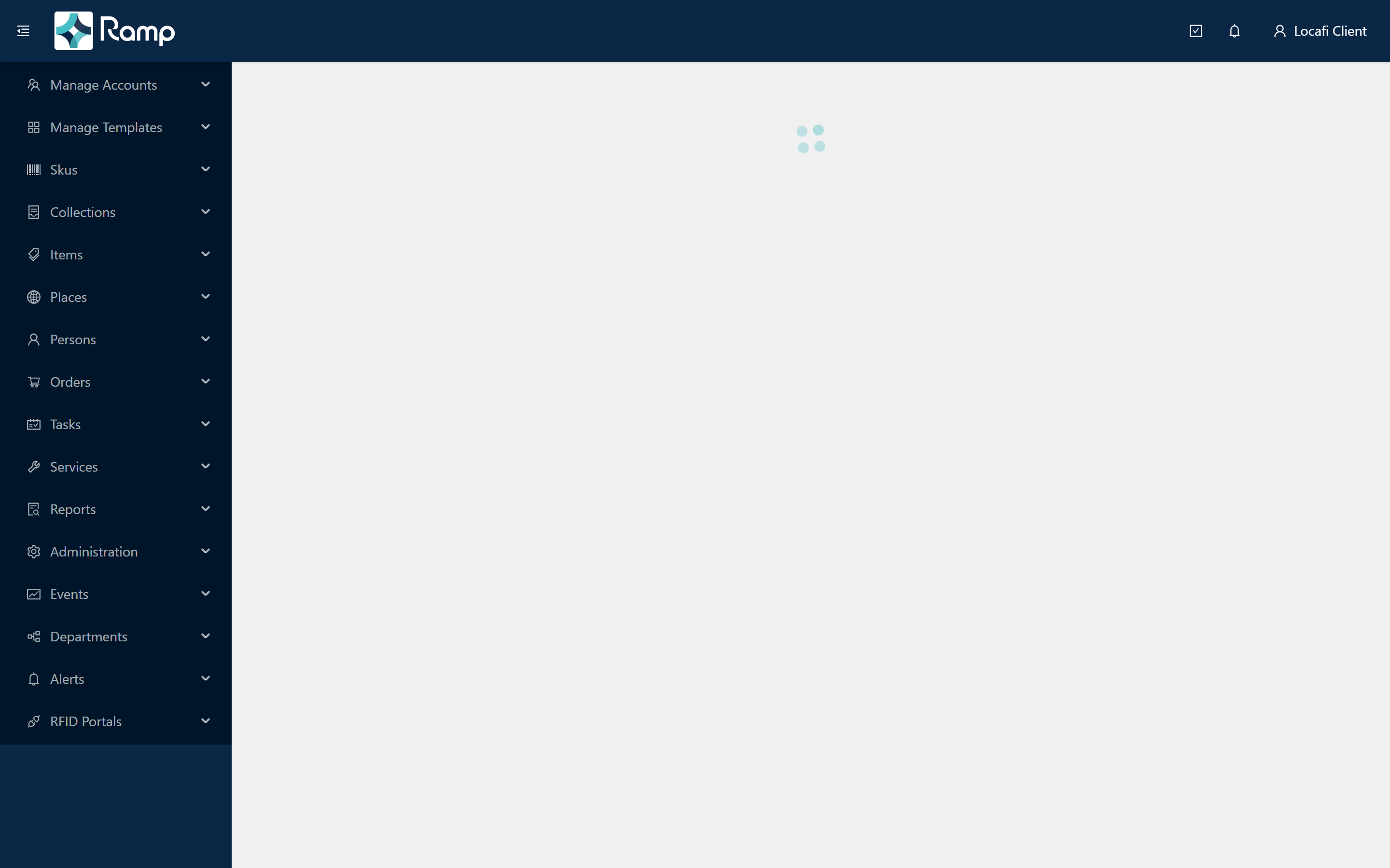 Dashboard — portal overview