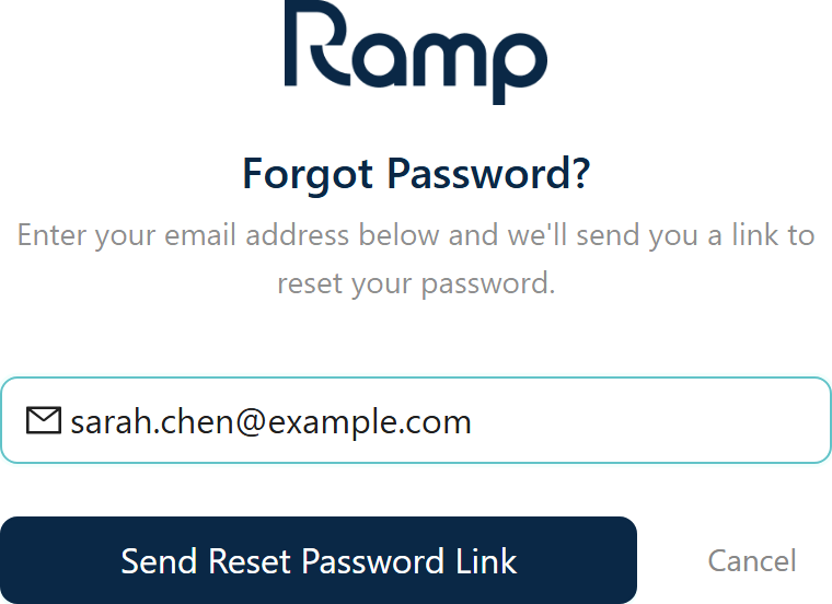 Forgot Password form