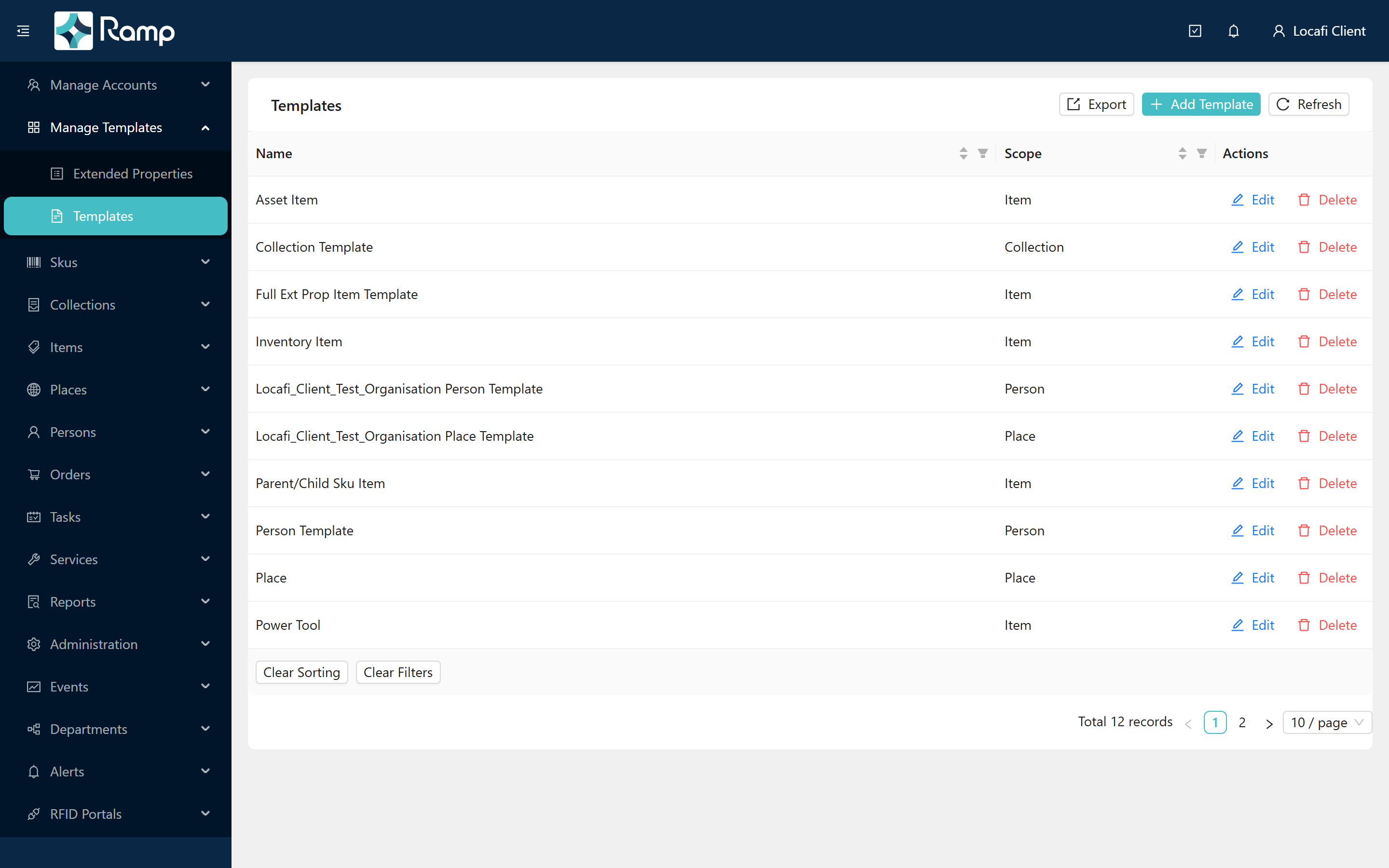 Templates list showing the new Power Tool template